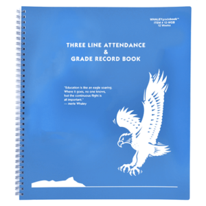 Whaley Gradebook 12WGB (10.375 x 12 inches) 3-Line Grade And Attendance Record Book, Six 12-Week Periods