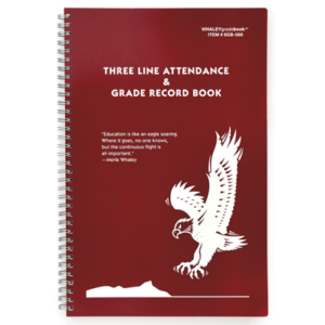 Whaley Gradebook 6GB-066 (7.75 x 12 inches) 3-Line Grade And Attendance Record Book, Twelve 8-Week Periods