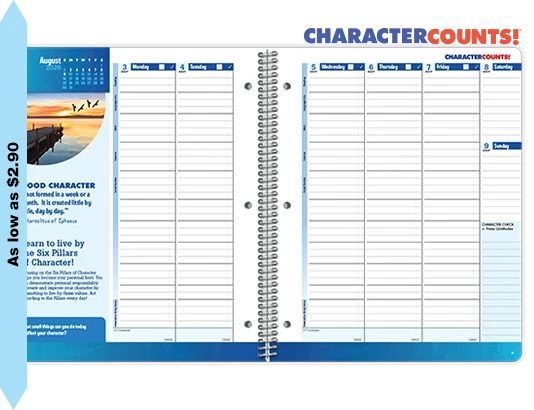 2026-2027 Character Counts! MSHS weekly datebook spread