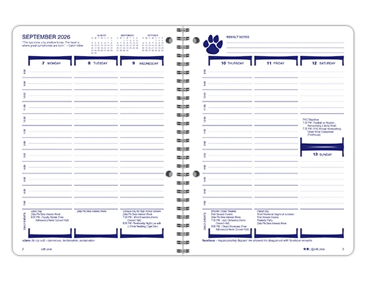 2026-2027 Bracket datebook weekly spread
