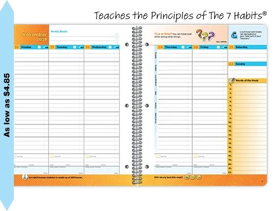 2026-2027 Foundations Elementary Matrix weekly datebook spread