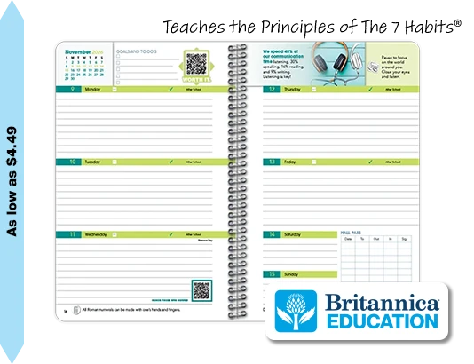 2026-2027 Foundations High Block weekly datebook spread