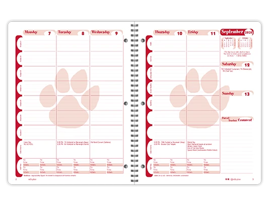 2026-2027 Prelude datebook weekly spread