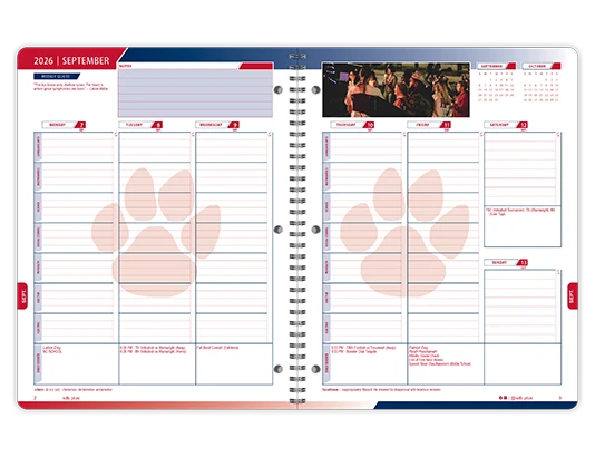 2026-2027 Trek datebook weekly spread