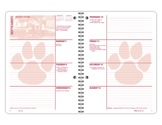 2026-2027 Landscape datebook weekly spread