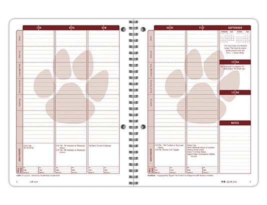 2026-2027 Ripple datebook weekly spread