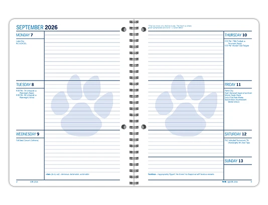 2026-2027 Streamline datebook weekly spread