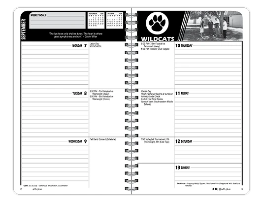 2026-2027 Snapshot datebook weekly spread