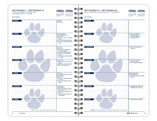 2026-2027 Unison datebook weekly spread
