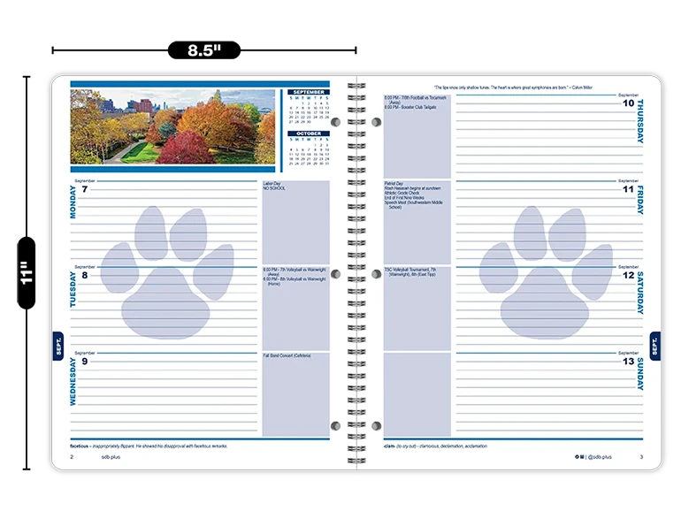 2026-2027 Banner datebook weekly spread