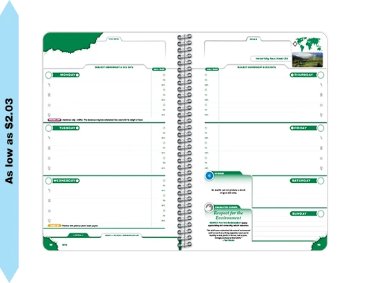 Undated Windsor weekly datebook spread