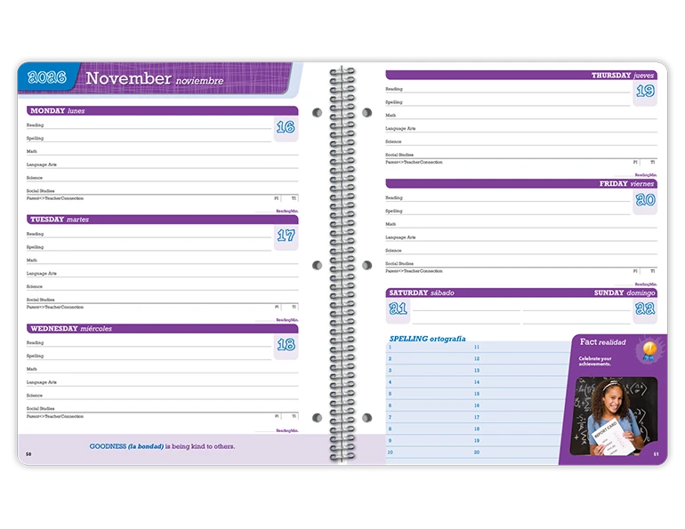 2026-2027 Imagine datebook weekly spread