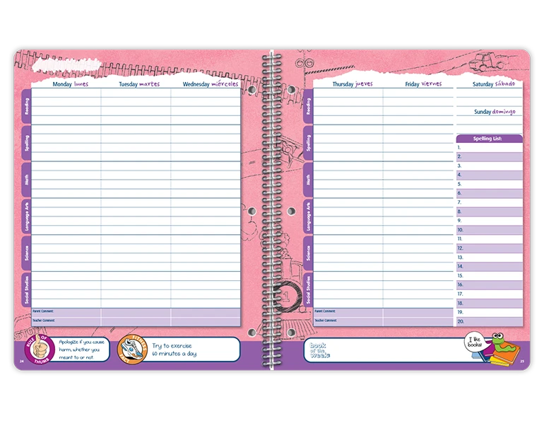 Undated Innovate datebook weekly spread