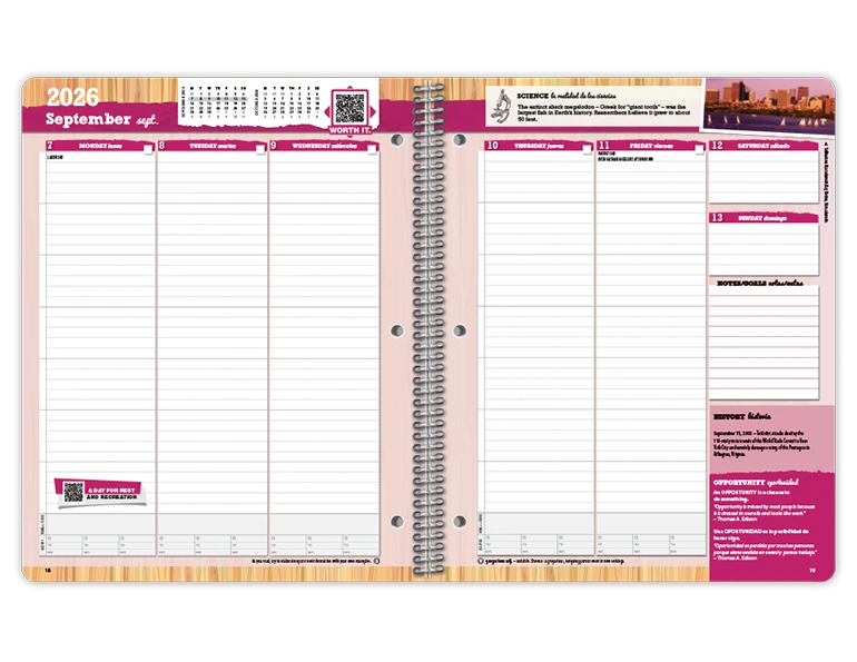 2026-2027 Sagamore datebook weekly spread