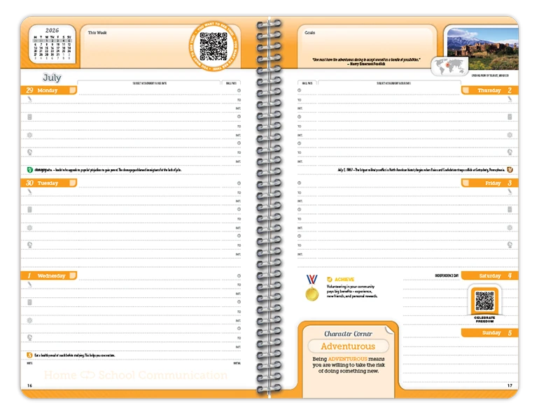 2026-2027 Steamboat datebook weekly spread