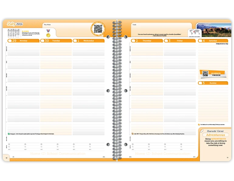 2026-2027 Telluride datebook weekly spread